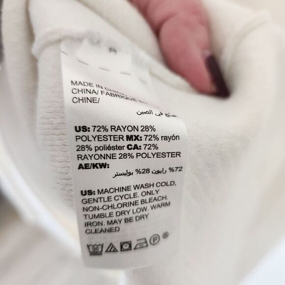 Chicos 3 Textured Zip Back Long Sleeve Sweater Womens Size XL White - Picture 4 of 6